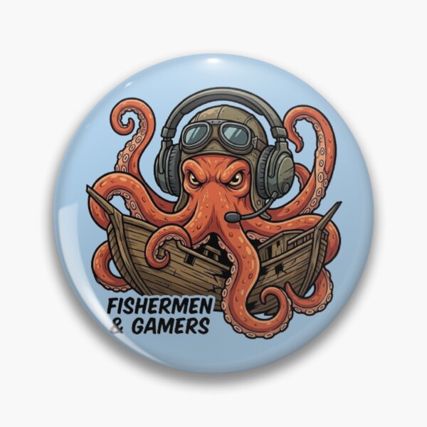 Item preview, Fishermen & Gamers – Octopus Adventure Design designed and sold by Dogandesighn.