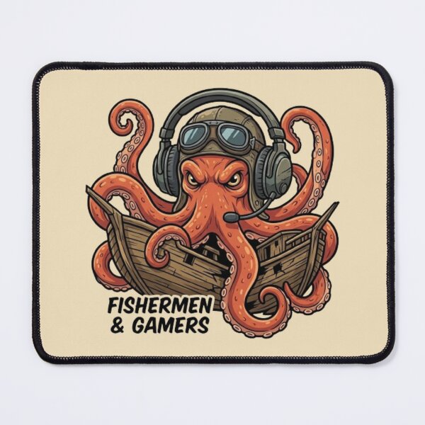 Item preview, Fishermen & Gamers – Octopus Adventure Design designed and sold by Dogandesighn.