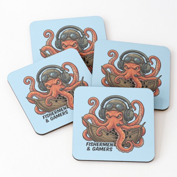 Item preview, Fishermen & Gamers – Octopus Adventure Design designed and sold by Dogandesighn.