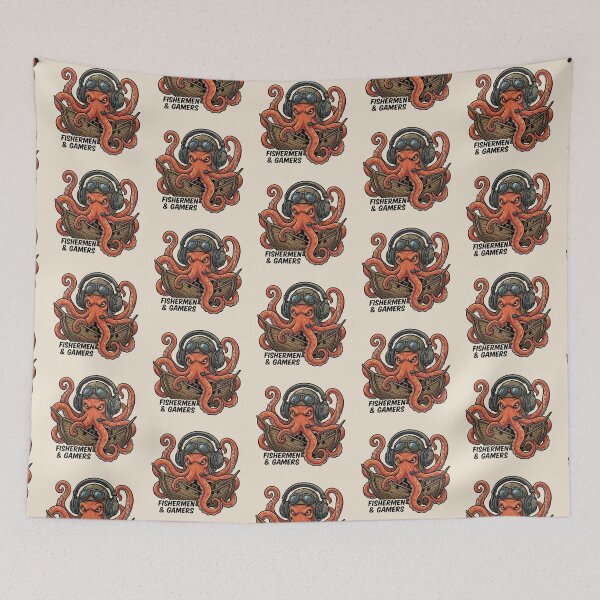 Item preview, Fishermen & Gamers – Octopus Adventure Design designed and sold by Dogandesighn.