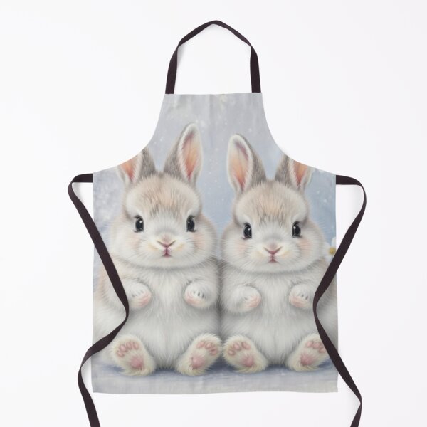 Item preview, Two Fluffy Baby Bunnies - Soft Pastel Whimsical Rabbit Friends designed and sold by lovelistivkaa.