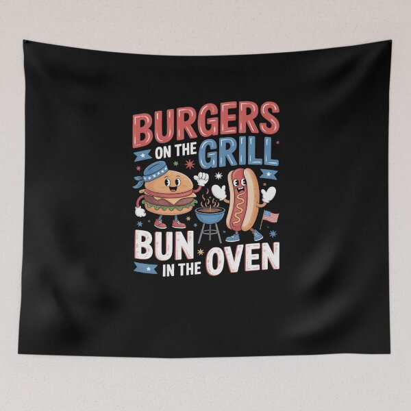 Item preview, Funny Patty Sausage Barbecue Oven Gathering designed and sold by SuperAndSocial.