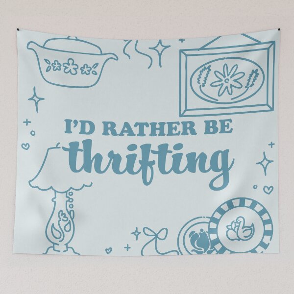 Item preview, I'd Rather Be Thrifting designed and sold by GreenTStudio.