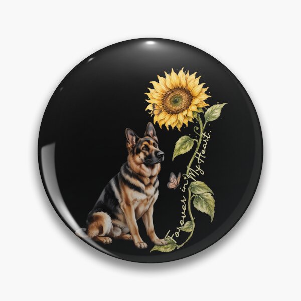 Item preview, German Shepherd Memorial Sunflower - Forever in My Heart designed and sold by tamdevo1.