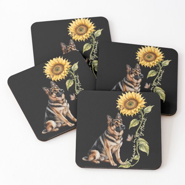 Item preview, German Shepherd Memorial Sunflower - Forever in My Heart designed and sold by tamdevo1.