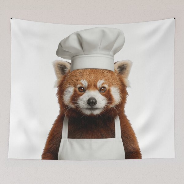 Item preview, Funny Red Panda Chef Realistic Animal Cooking Humor Art designed and sold by LazyOwlStore.