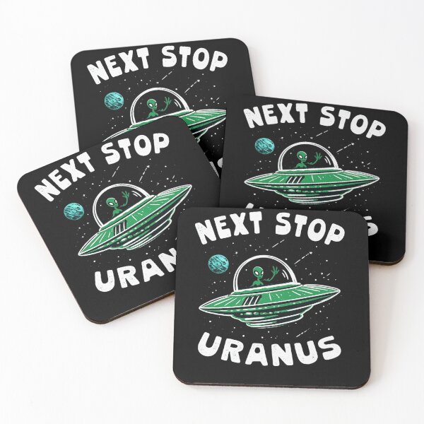 Item preview, Next Stop Uranus Funny Alien UFO Space Humor Sci Fi designed and sold by ZEtexaxe.