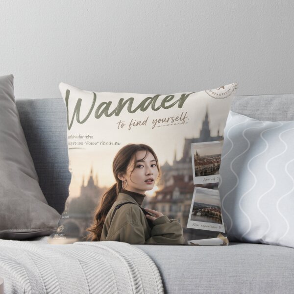 Item preview, Wander To Find Yourself Travel Poster | Vintage Wanderlust Aesthetic Wall Art designed and sold by Inkora-Art.