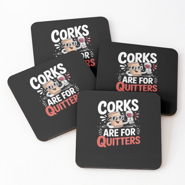 Item preview, Corks Are For Quitters Beverage Cork Art designed and sold by SuperAndSocial.