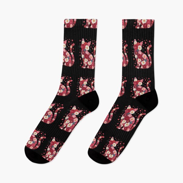 Item preview, Floral Cat with Hearts designed and sold by jkrphoto.