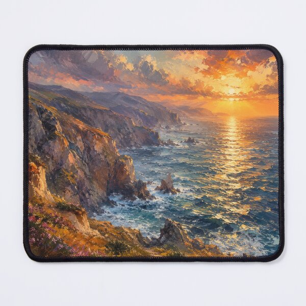 Item preview, Vibrant Coastal Sunset Painting designed and sold by SaryaSmyth19.