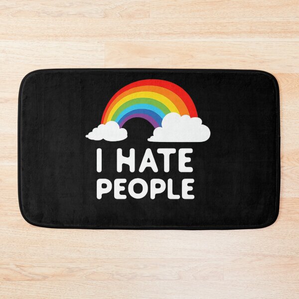 Item preview, I Hate People Funny Sarcastic Rainbow Humor Introvert designed and sold by ZEtexaxe.