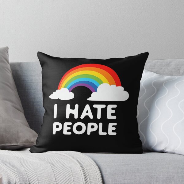 Item preview, I Hate People Funny Sarcastic Rainbow Humor Introvert designed and sold by ZEtexaxe.