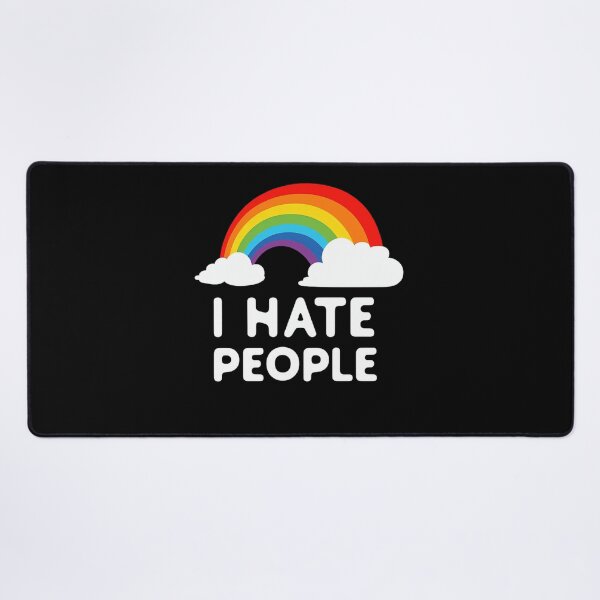 Item preview, I Hate People Funny Sarcastic Rainbow Humor Introvert designed and sold by ZEtexaxe.