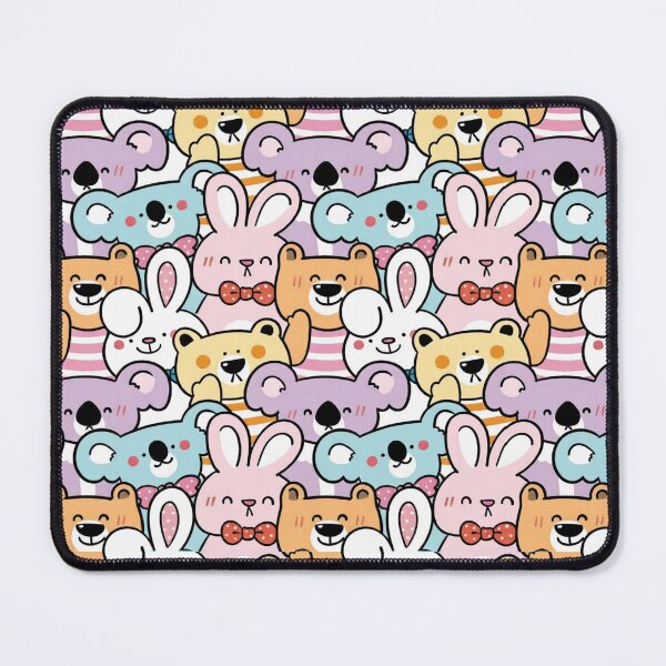 Item preview, Cute Kawaii Animal Pattern - Seamless Doodle Design designed and sold by Rangmanch.