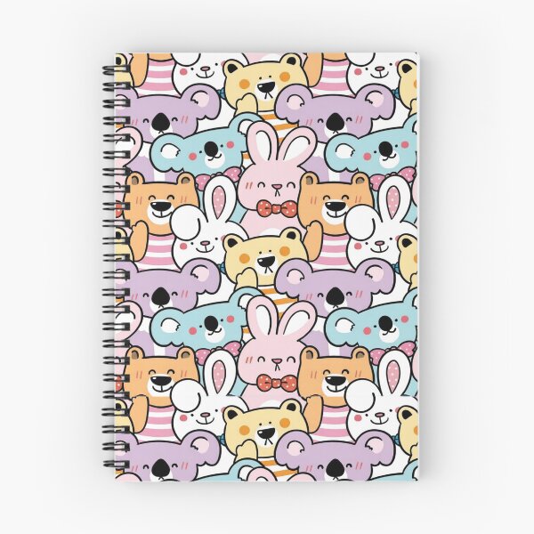 Item preview, Cute Kawaii Animal Pattern - Seamless Doodle Design designed and sold by Rangmanch.