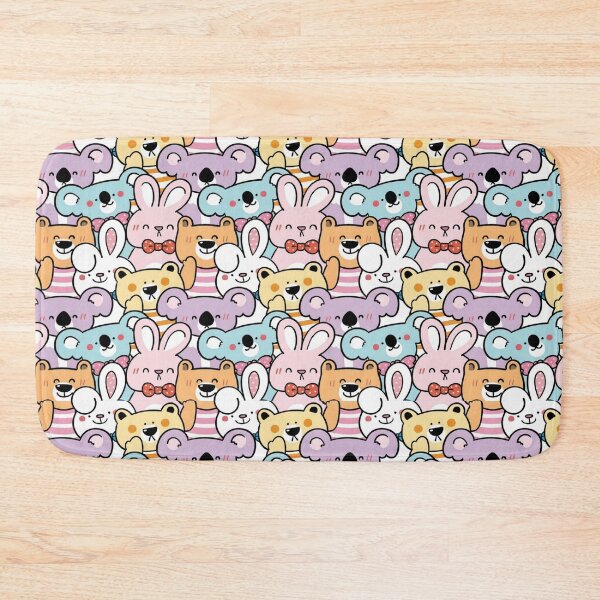 Item preview, Cute Kawaii Animal Pattern - Seamless Doodle Design designed and sold by Rangmanch.