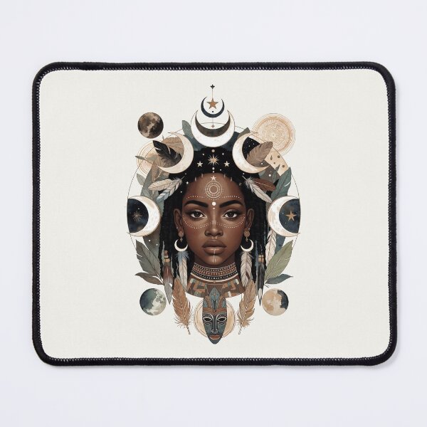 Item preview, African Moon Goddess Boho Spiritual Wall Art designed and sold by PixelQ.