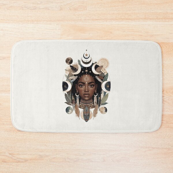 Item preview, African Moon Goddess Boho Spiritual Wall Art designed and sold by PixelQ.
