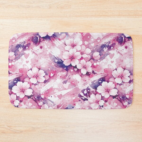 Item preview, Abstract Floral Floral Pattern Pink Rose Mixed Media Cherry Blossoms designed and sold by ColdStarfish.