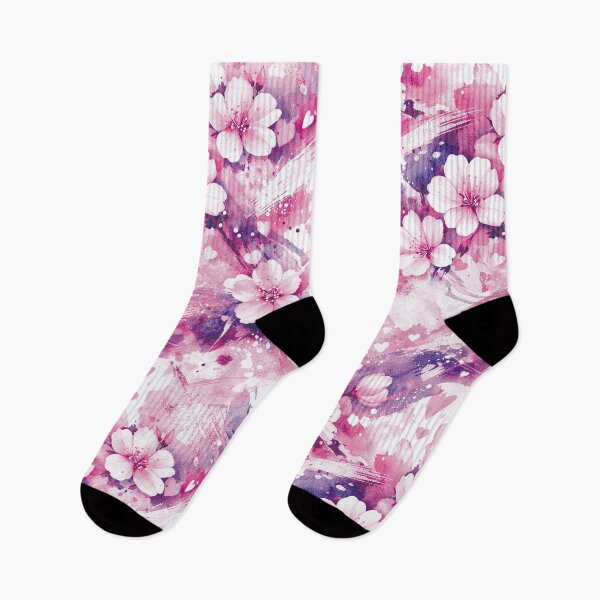 Item preview, Abstract Floral Floral Pattern Pink Rose Mixed Media Cherry Blossoms designed and sold by ColdStarfish.