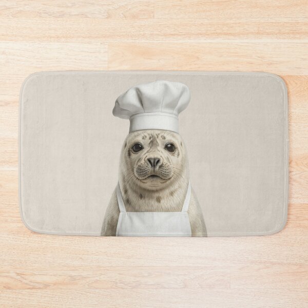 Item preview, Funny Harp Seal Chef Realistic Animal Cooking Humor Art designed and sold by LazyOwlStore.
