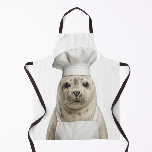 Item preview, Funny Harp Seal Chef Realistic Animal Cooking Humor Art designed and sold by LazyOwlStore.
