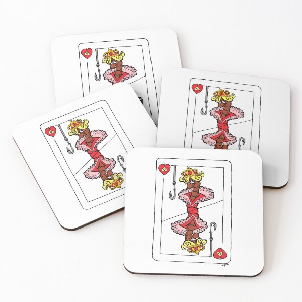 Item preview, Queen of Worms – Funny Playing Card Surreal Fish Bait Art designed and sold by MyxaART.