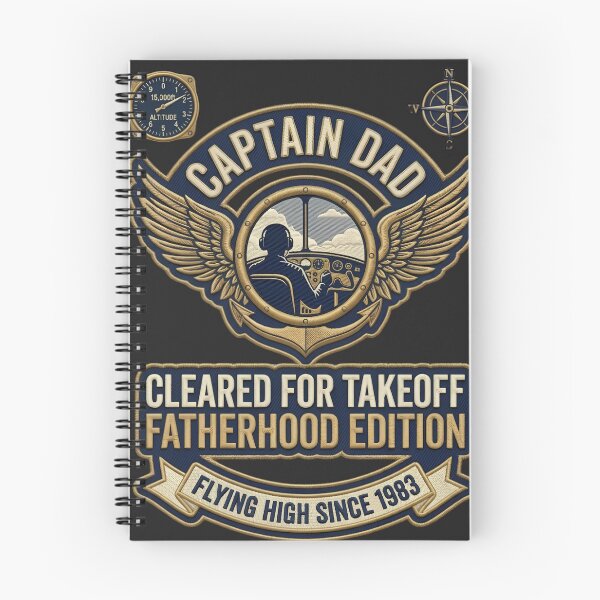 Artikelvorschau, Captain Dad T-Shirt. Geschenk zum Vatertag entworfen und verkauft von Pawline Studio.