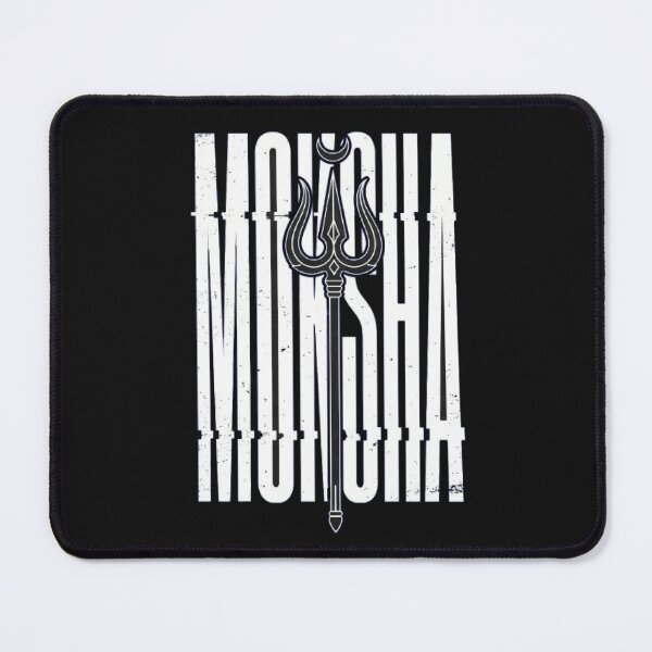 Item preview, Moksha (liberation) Trishul - Minimalist Spiritual Typography designed and sold by ArtisticlyVibes.