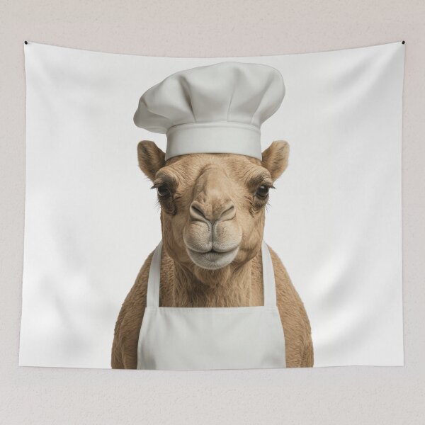 Item preview, Funny Dromedary Camel Chef Realistic Animal Cooking Humor Art designed and sold by LazyOwlStore.