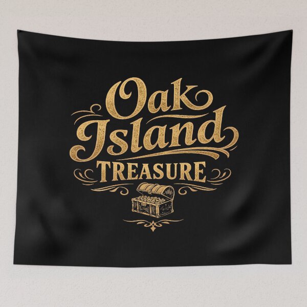Item preview, Oak Island Treasure Mystery Hunt Art designed and sold by Retr0Tshirts.