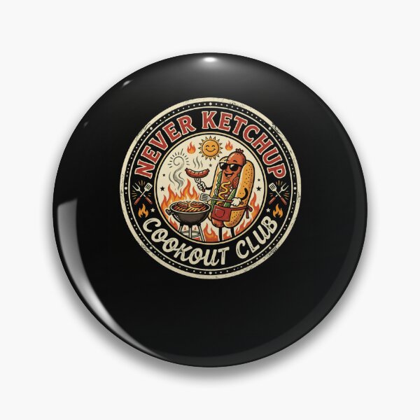 Item preview, Retro Never Ketchup Sausage Grilling Club designed and sold by snowry.