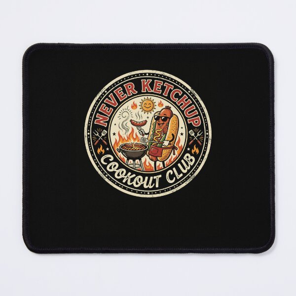 Item preview, Retro Never Ketchup Sausage Grilling Club designed and sold by snowry.