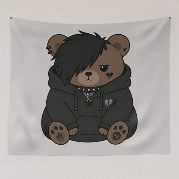 Item preview, Emo Bear In Hoodie Art designed and sold by Planetporridge.