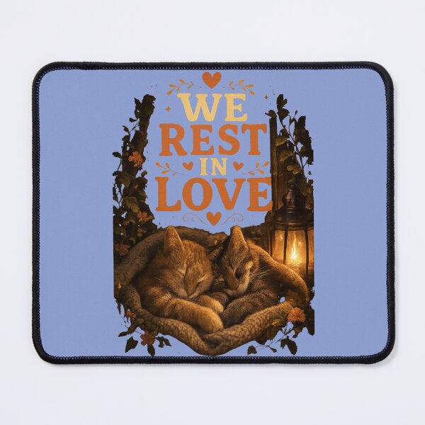 Item preview, We Rest In Love, Cozy Romantic Aesthetic Quote Design designed and sold by JagrDesigns.
