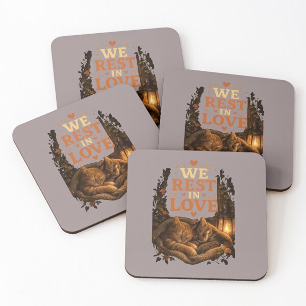 Item preview, We Rest In Love, Cozy Romantic Aesthetic Quote Design designed and sold by JagrDesigns.