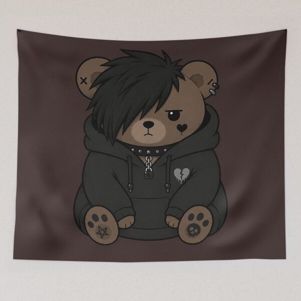 Item preview, Emo Bear In Hoodie Artwork designed and sold by Planetporridge.