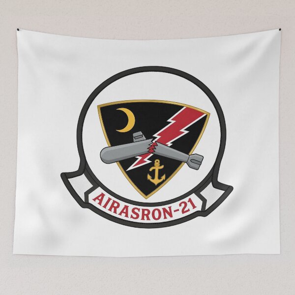 Item preview, US Navy AIRASRON 21 Anti-Submarine Warfare Squadron Patch designed and sold by CharlieDesings.