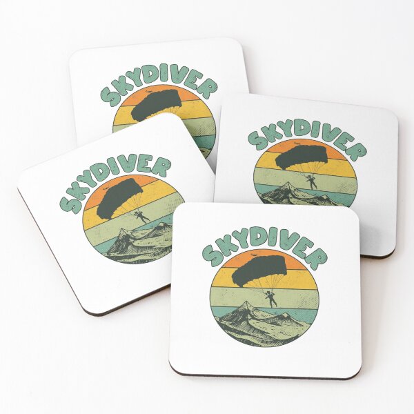 Item preview, Retro Skydiver Sunset Mountain Adventure designed and sold by HBDStudio.