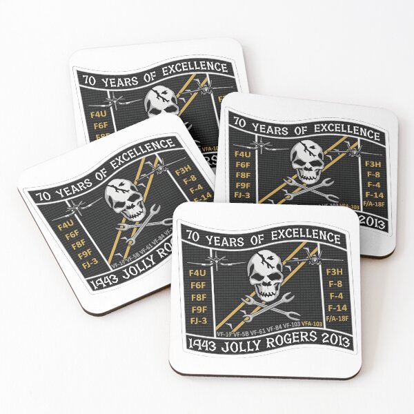 Item preview, US Navy Jolly Rogers 70 Years of Excellence Maintenance Commemorative Patch designed and sold by CharlieDesings.