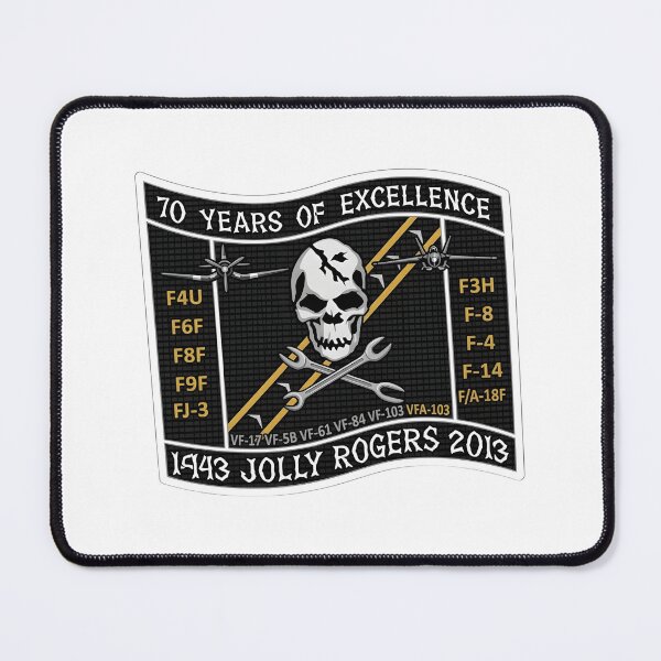 Item preview, US Navy Jolly Rogers 70 Years of Excellence Maintenance Commemorative Patch designed and sold by CharlieDesings.