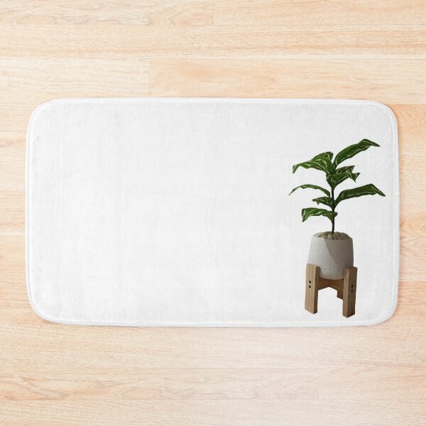 Item preview, Isolated green houseplant in a textured white ceramic pot on a wooden tripod stand, perfect home decoration element on a solid white background. designed and sold by pipikijung.