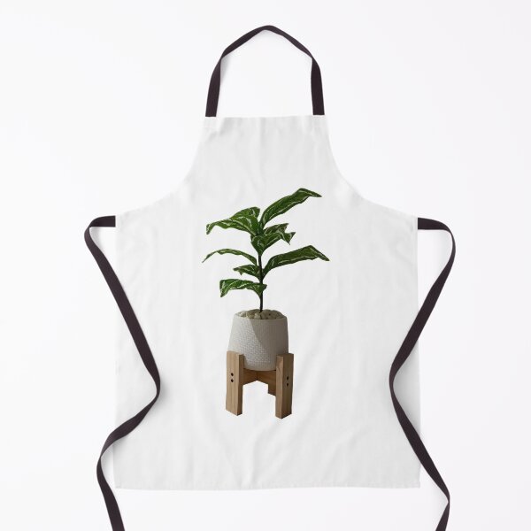 Item preview, Isolated green houseplant in a textured white ceramic pot on a wooden tripod stand, perfect home decoration element on a solid white background. designed and sold by pipikijung.