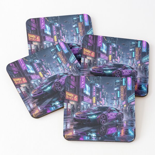 Item preview, Cyberpunk Sports Car - Neo Tokyo Neon Drift designed and sold by Neo Tokio.