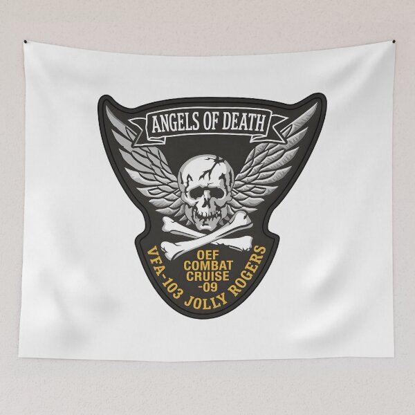 Item preview, US Navy VFA-103 Jolly Rogers OEF Combat Cruise 2009 "Angels of Death" Patch designed and sold by CharlieDesings.