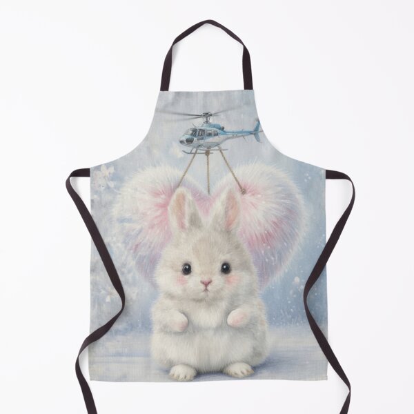 Item preview, Flying Love Bunny - Helicopter with Giant Fluffy Pink Heart designed and sold by lovelistivkaa.