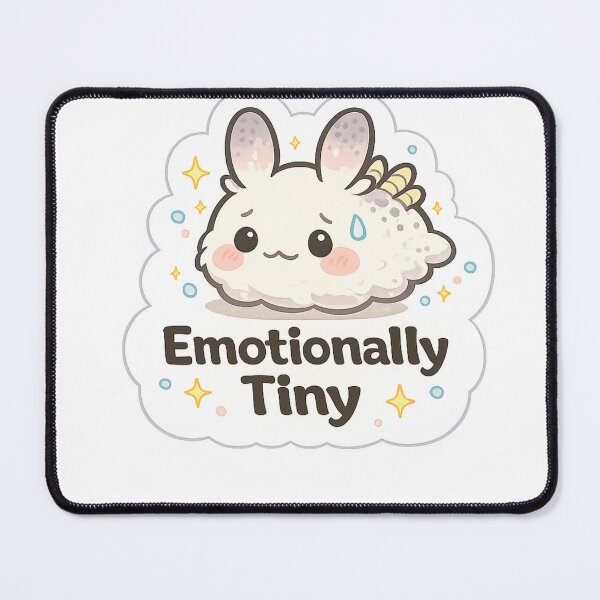Item preview, Emotionally Tiny Sea Bunny Meme | Cute Soft Aesthetic Sticker Design designed and sold by BabyStark.
