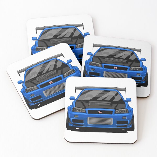 Item preview, Blue Japanese Sports Car Front View Vector Illustration – JDM Racing Skyline Style Car Art designed and sold by wisnubayuaji.