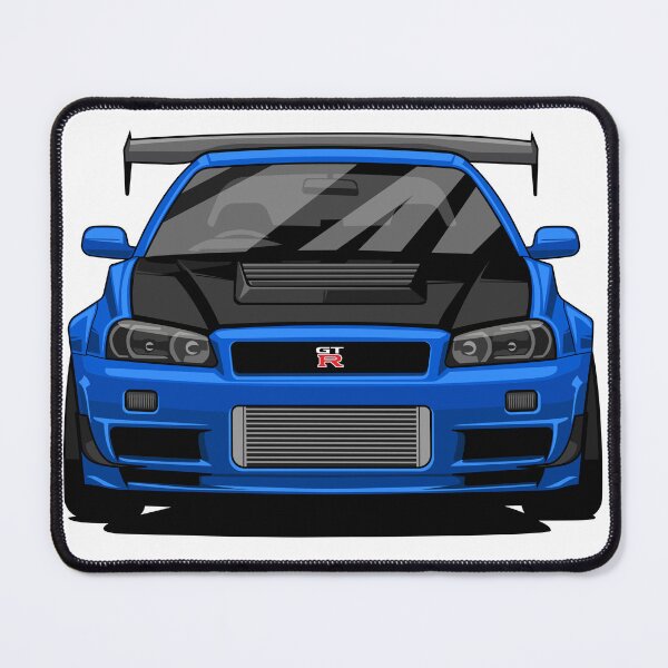 Item preview, Blue Japanese Sports Car Front View Vector Illustration – JDM Racing Skyline Style Car Art designed and sold by wisnubayuaji.